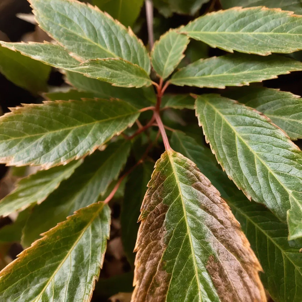 Detail view of the plant problem