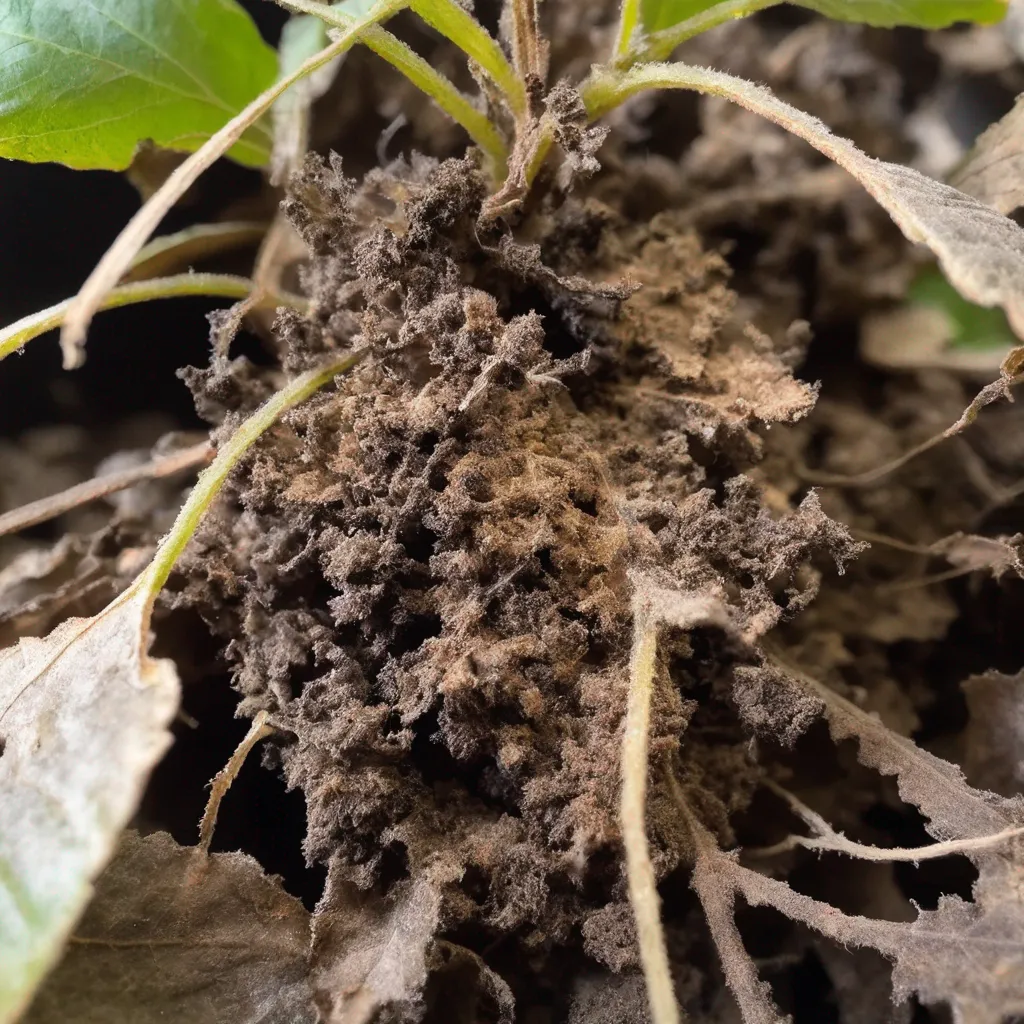 Detail view of the plant problem